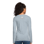 Alota Note$ Garmentry Monogram Women's Premium Long Sleeve T-Shirt - heather ice blue