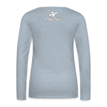 Alota Note$ Garmentry Monogram Women's Premium Long Sleeve T-Shirt - heather ice blue