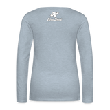 Alota Note$ Garmentry Monogram Women's Premium Long Sleeve T-Shirt - heather ice blue