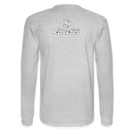 Alota Note$ White Lettermark x Icon/Wordmark Men's Long Sleeve T-Shirt - heather gray