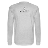 Alota Note$ White Lettermark x Icon/Wordmark Men's Long Sleeve T-Shirt - heather gray