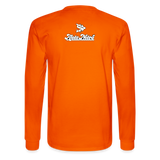 Alota Note$ White Lettermark x Icon/Wordmark Men's Long Sleeve T-Shirt - orange