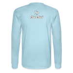 Alota Note$ White Lettermark x Icon/Wordmark Men's Long Sleeve T-Shirt - powder blue