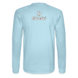 Alota Note$ White Lettermark x Icon/Wordmark Men's Long Sleeve T-Shirt - powder blue