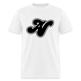 Alota Note$ Black Lettermark Unisex Classic T-Shirt - white