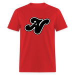 Alota Note$ Black Lettermark Unisex Classic T-Shirt - red