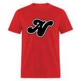 Alota Note$ Black Lettermark Unisex Classic T-Shirt - red