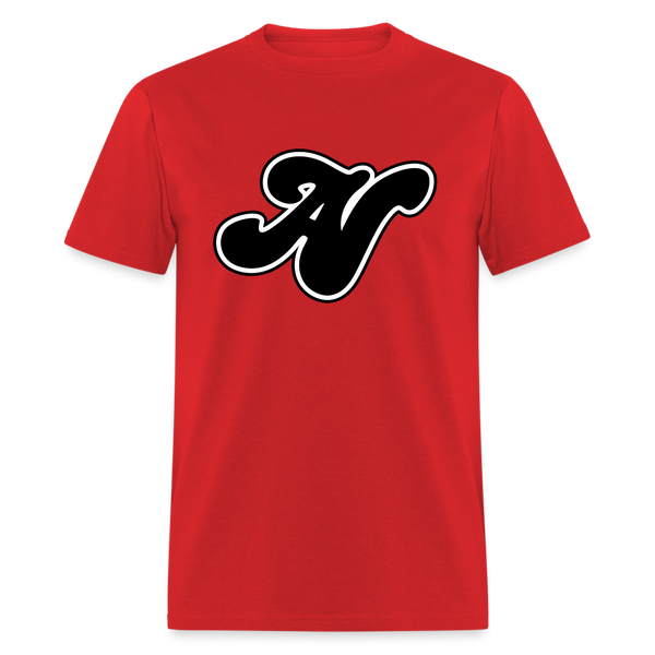 Alota Note$ Black Lettermark Unisex Classic T-Shirt - red