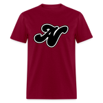 Alota Note$ Black Lettermark Unisex Classic T-Shirt - burgundy