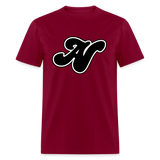 Alota Note$ Black Lettermark Unisex Classic T-Shirt - burgundy