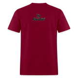 Alota Note$ Black Lettermark Unisex Classic T-Shirt - burgundy