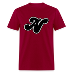 Alota Note$ Black Lettermark Unisex Classic T-Shirt - dark red