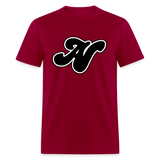 Alota Note$ Black Lettermark Unisex Classic T-Shirt - dark red