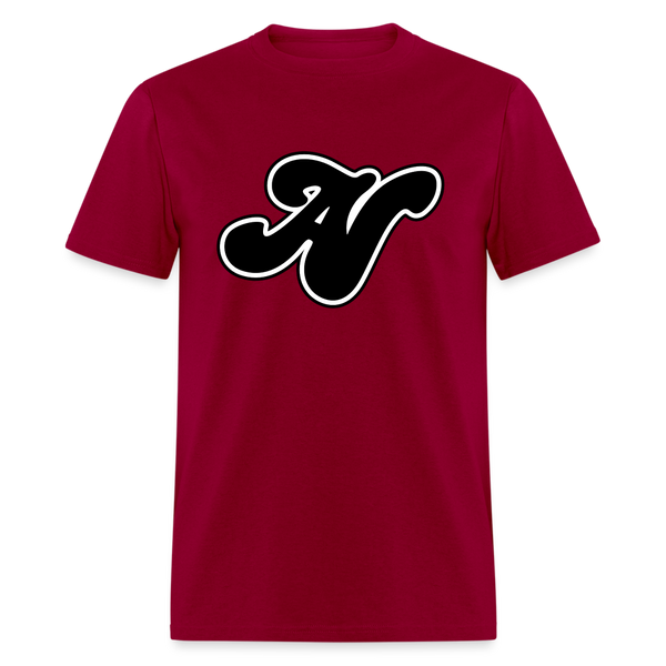 Alota Note$ Black Lettermark Unisex Classic T-Shirt - dark red