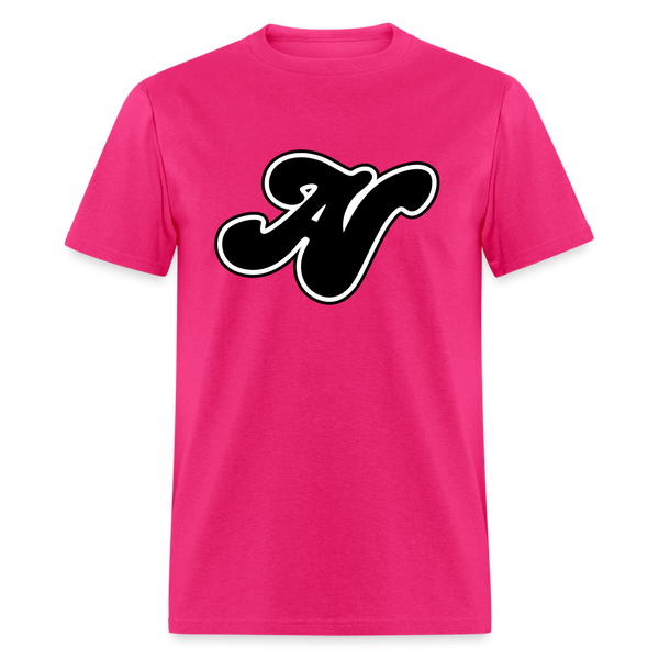 Alota Note$ Black Lettermark Unisex Classic T-Shirt - fuchsia