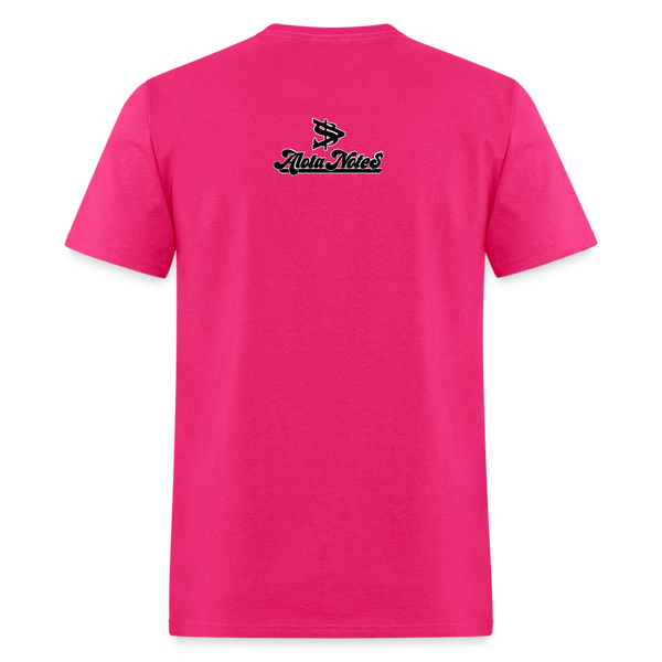 Alota Note$ Black Lettermark Unisex Classic T-Shirt - fuchsia