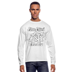 Alota Note$ Garmentry Monogram Men's Long Sleeve T-Shirt - white