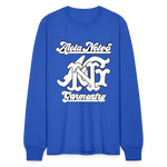 Alota Note$ Garmentry Monogram Men's Long Sleeve T-Shirt - royal blue