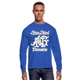 Alota Note$ Garmentry Monogram Men's Long Sleeve T-Shirt - royal blue