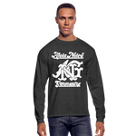 Alota Note$ Garmentry Monogram Men's Long Sleeve T-Shirt - heather black