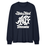 Alota Note$ Garmentry Monogram Men's Long Sleeve T-Shirt - navy