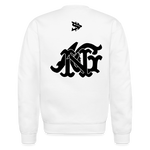 Alota Note$ Blk Lettermark/Wordmark + Icon/Monogram Unisex Crewneck Sweatshirt - white