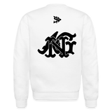 Alota Note$ Blk Lettermark/Wordmark + Icon/Monogram Unisex Crewneck Sweatshirt - white