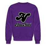 Alota Note$ Blk Lettermark/Wordmark + Icon/Monogram Unisex Crewneck Sweatshirt - purple