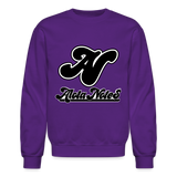 Alota Note$ Blk Lettermark/Wordmark + Icon/Monogram Unisex Crewneck Sweatshirt - purple