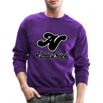 Alota Note$ Blk Lettermark/Wordmark + Icon/Monogram Unisex Crewneck Sweatshirt - purple