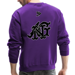 Alota Note$ Blk Lettermark/Wordmark + Icon/Monogram Unisex Crewneck Sweatshirt - purple