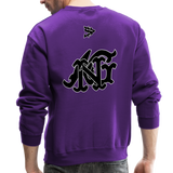 Alota Note$ Blk Lettermark/Wordmark + Icon/Monogram Unisex Crewneck Sweatshirt - purple