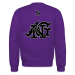 Alota Note$ Blk Lettermark/Wordmark + Icon/Monogram Unisex Crewneck Sweatshirt - purple