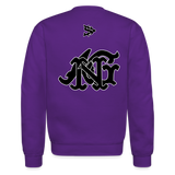 Alota Note$ Blk Lettermark/Wordmark + Icon/Monogram Unisex Crewneck Sweatshirt - purple