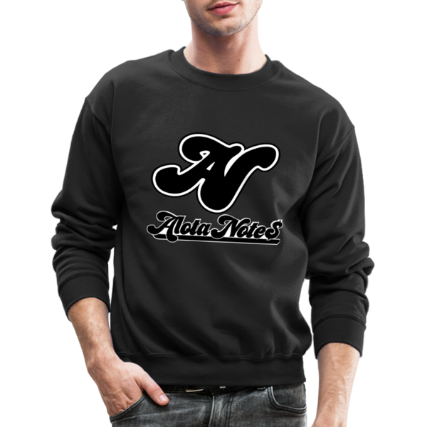 Alota Note$ Blk Lettermark/Wordmark + Icon/Monogram Unisex Crewneck Sweatshirt - black