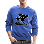 Alota Note$ Blk Lettermark/Wordmark + Icon/Monogram Unisex Crewneck Sweatshirt - royal blue