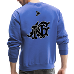 Alota Note$ Blk Lettermark/Wordmark + Icon/Monogram Unisex Crewneck Sweatshirt - royal blue