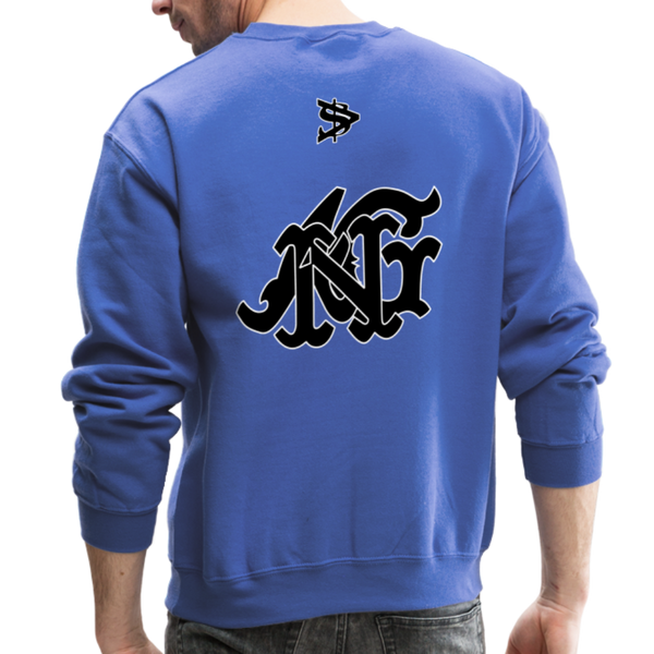 Alota Note$ Blk Lettermark/Wordmark + Icon/Monogram Unisex Crewneck Sweatshirt - royal blue