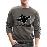 Alota Note$ Blk Lettermark/Wordmark + Icon/Monogram Unisex Crewneck Sweatshirt - asphalt gray