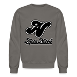 Alota Note$ Blk Lettermark/Wordmark + Icon/Monogram Unisex Crewneck Sweatshirt - asphalt gray