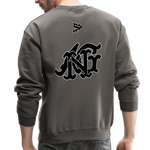 Alota Note$ Blk Lettermark/Wordmark + Icon/Monogram Unisex Crewneck Sweatshirt - asphalt gray