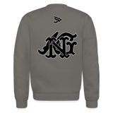 Alota Note$ Blk Lettermark/Wordmark + Icon/Monogram Unisex Crewneck Sweatshirt - asphalt gray