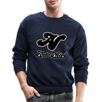 Alota Note$ Blk Lettermark/Wordmark + Icon/Monogram Unisex Crewneck Sweatshirt - navy