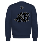 Alota Note$ Blk Lettermark/Wordmark + Icon/Monogram Unisex Crewneck Sweatshirt - navy