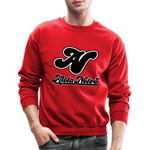 Alota Note$ Blk Lettermark/Wordmark + Icon/Monogram Unisex Crewneck Sweatshirt - red