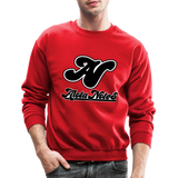 Alota Note$ Blk Lettermark/Wordmark + Icon/Monogram Unisex Crewneck Sweatshirt - red