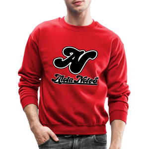 Alota Note$ Blk Lettermark/Wordmark + Icon/Monogram Unisex Crewneck Sweatshirt - red