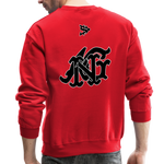 Alota Note$ Blk Lettermark/Wordmark + Icon/Monogram Unisex Crewneck Sweatshirt - red