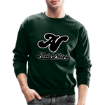 Alota Note$ Blk Lettermark/Wordmark + Icon/Monogram Unisex Crewneck Sweatshirt - forest green