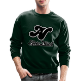 Alota Note$ Blk Lettermark/Wordmark + Icon/Monogram Unisex Crewneck Sweatshirt - forest green